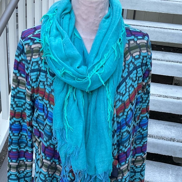 Nic+Zoe colorful aztec cascade waterfall sweater Petite PL - Picture 6 of 11